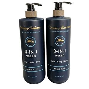 2 Tommy‎ Bahama Premium 3-In-1 Hair Body & Face Wash Sea & Surf Jumbo 32fl oz